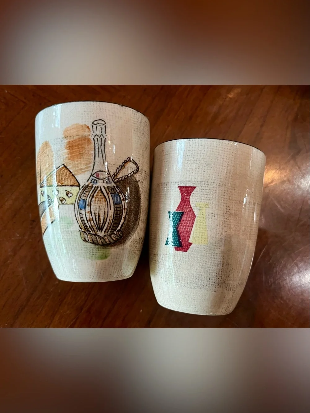 MCM Royal Sealy Capri Ceramic Wine & Cheese Sangria Set 2 Pitchers 10 Cups Japan